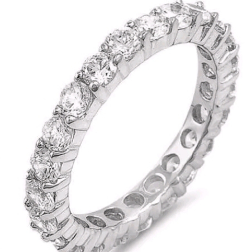 4.2 TCW 3 mm Round Cut CZ Stackable Eternity Band